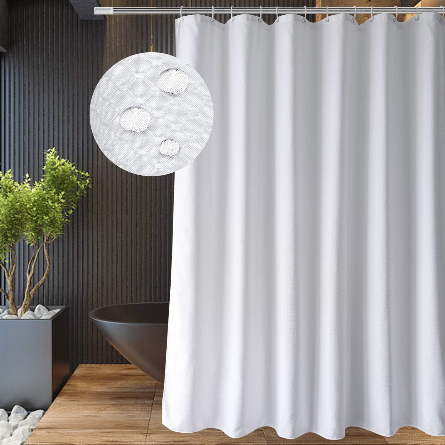 Water-Repellent Luxury Spa Shower Curtain