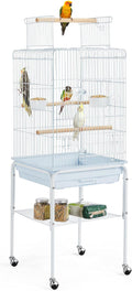 Yaheetech Play Open Top Parrot Bird Cage with Detachable Rolling Stand