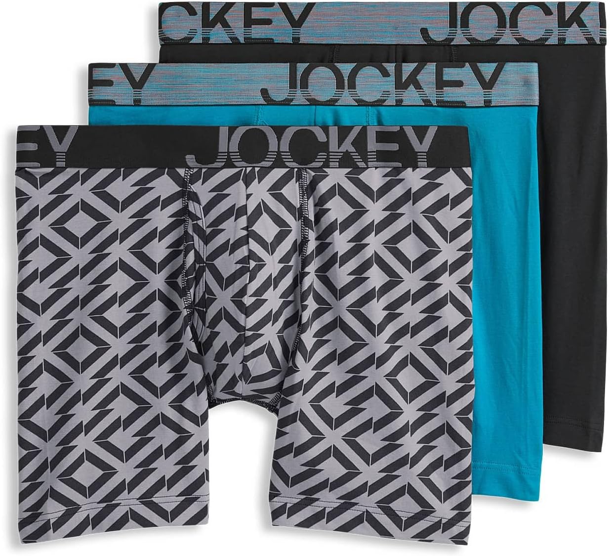 Jockey Men's ActiveStretch 7in Long Leg Boxer Briefs - 3 Pack