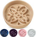 vancasso Ceramic Slow Feeder Dog Bowl - Floral Maze Slow Feed