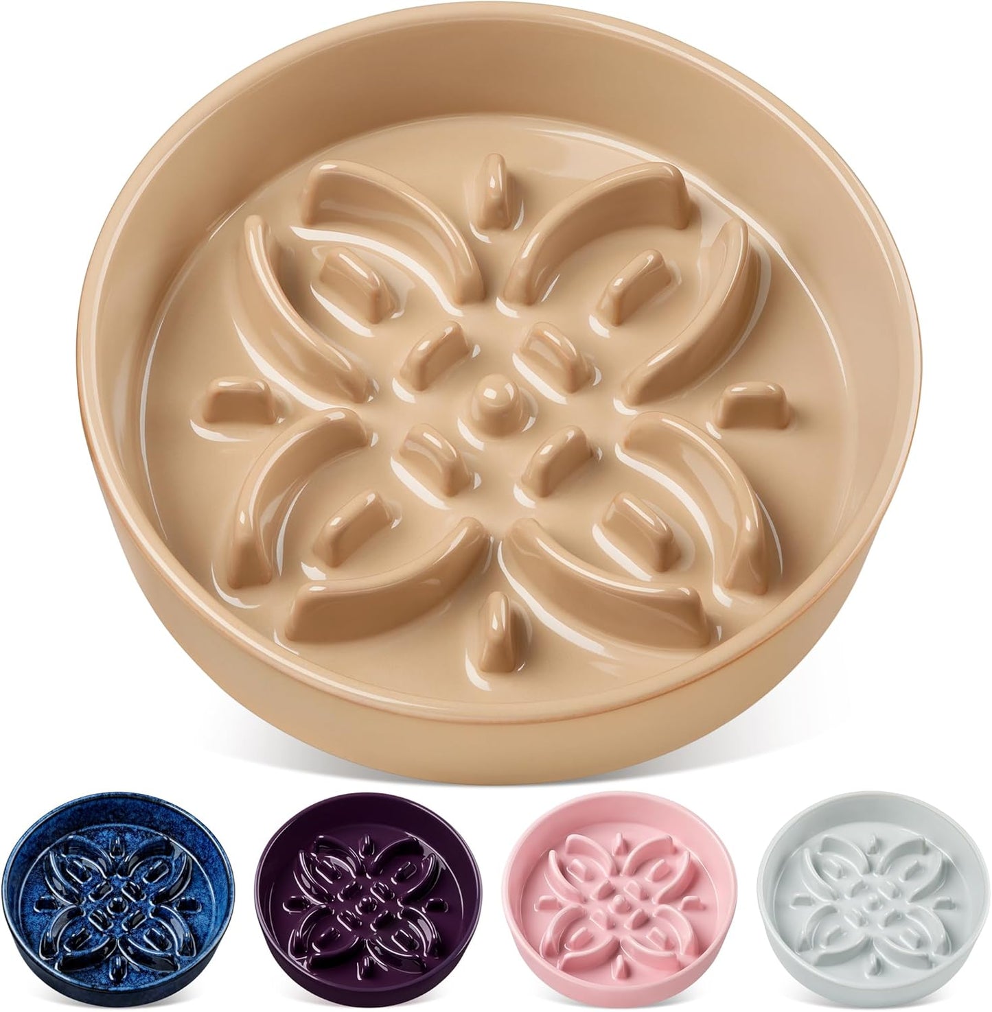 vancasso Ceramic Slow Feeder Dog Bowls for Large Breeds