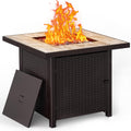 Propane Gas Fire Pit Table 32 in Square - Outdoor Heat & Style