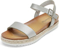 DREAM PAIRS Womens Open Toe Ankle Strap Espadrille Flatform Sandals in