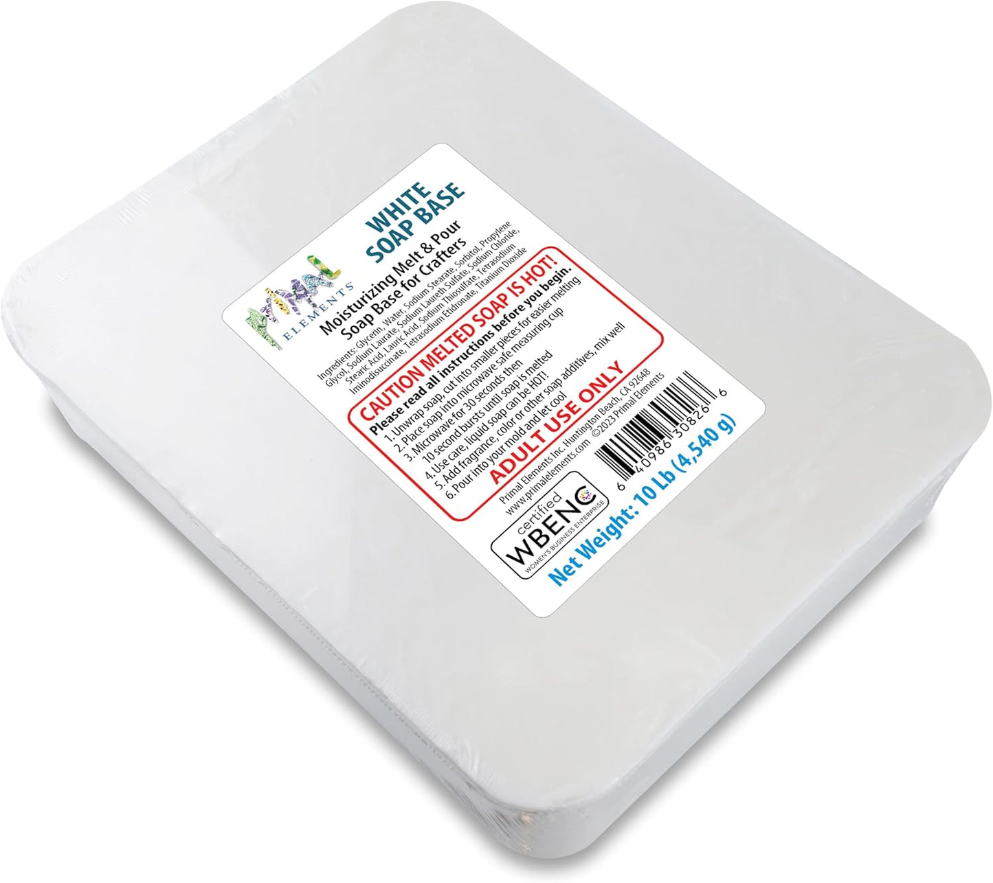 Primal Elements White Soap Base for Crafting and Soap Making