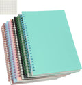 Yansanido Spiral Notebook A5 6-Pack - Thick Plastic Hardcover