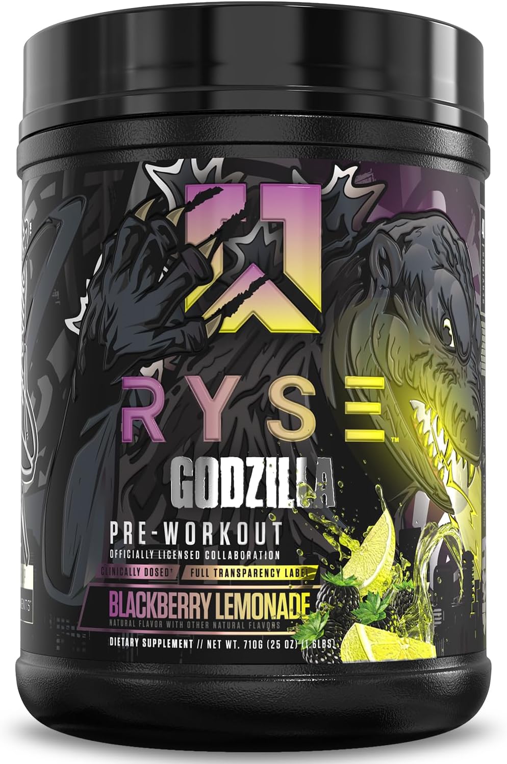 RYSE Godzilla Pre Workout Powder - BlackBerry Lemonade Flavor