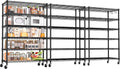 PrimeZone 6 Tier Wire Shelving with Wheels 36in x 18in x 78in - Heavy