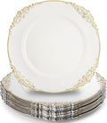 Okllen 12 Pack 13 Gold Rim Charger Plates - Elegant Table Decor