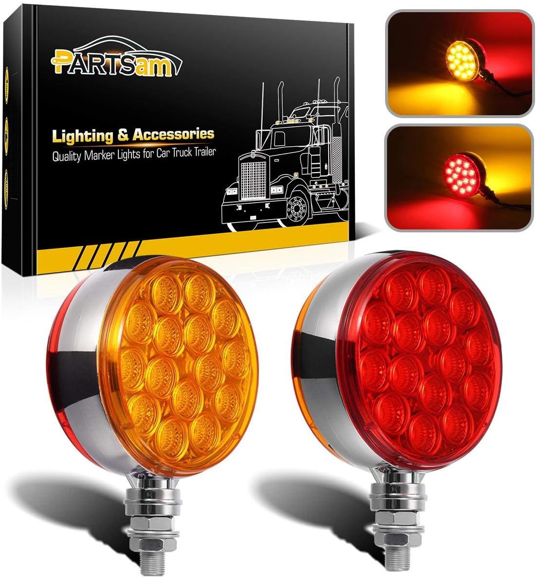 Partsam 3in Round Double Face LED Pedestal Fender Lights Review