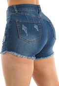 Butt Lifting Denim Shorts for Women - Mid to High Waisted Fit