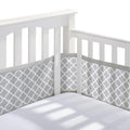 BreathableMesh Liner for Full-Size Cribs - Safe, Breathable Gray