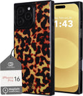 Rectangle Case Compatible with iPhone 16 Pro - Tortoiseshell Glossy