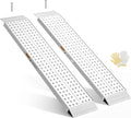 Aluminum Shed Ramp 55x11in - Durable 3000lb Pair for Mowers