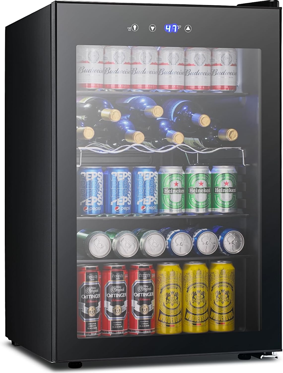 37 Bottle Wine Fridge with Smart Temperature Control for Home
