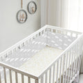 6 in 1 Breathable Mesh Liner Padded Crib Covers - Cloud