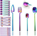JASHII Flatware Set 32-piece Matte Rainbow Cutlery - Service for 8