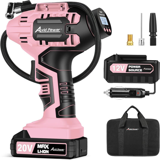 Avid Power Cordless Tire Inflator - Portable Rechargeable Pump