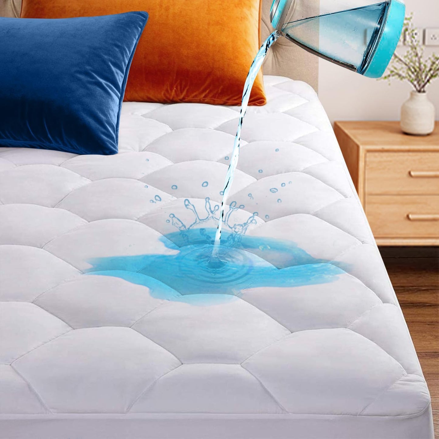 Queen Quilted Waterproof Mattress Pad Cover for Ultimate Comfort