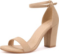 Chunky Heeled Sandals for Women - 3 in Ankle Strap Comfort