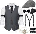 Classic 1920s gangster accessories set for men's costume parties