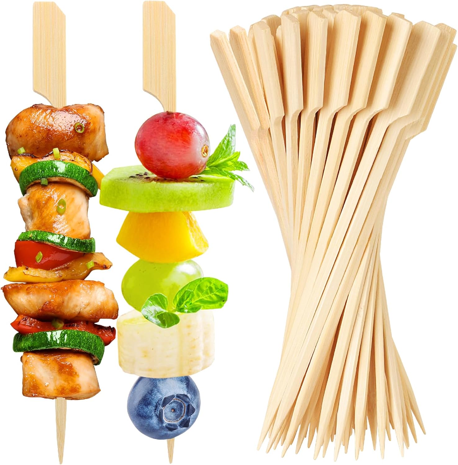 Bamboo Skewers for Appetizers - 6 Inch Cocktail Picks