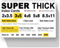 3,000 SUPER THICK index cards 3x5 14pt - Durable archival stock
