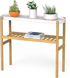 Wisuce Bamboo Shelf Indoor Plant Stand for Multiple Plants