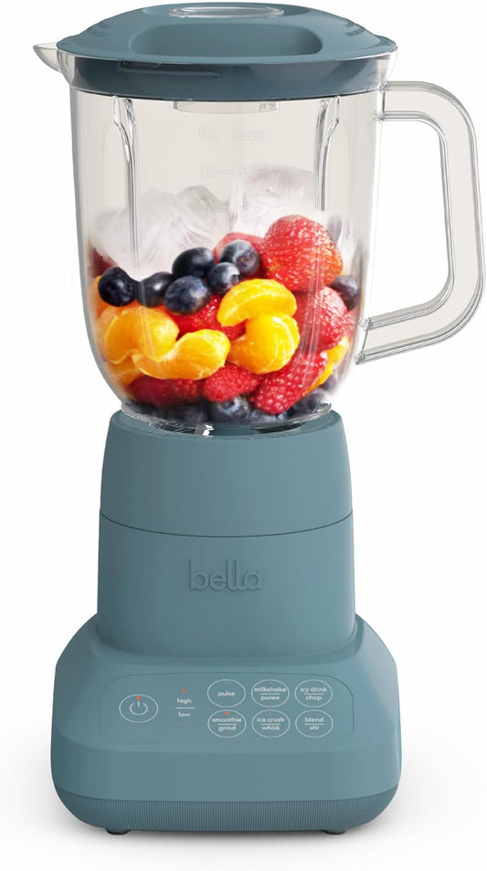BELLA 10-Speed Blender: Slim Design, Dishwasher Safe, Stainless Steel Blades
