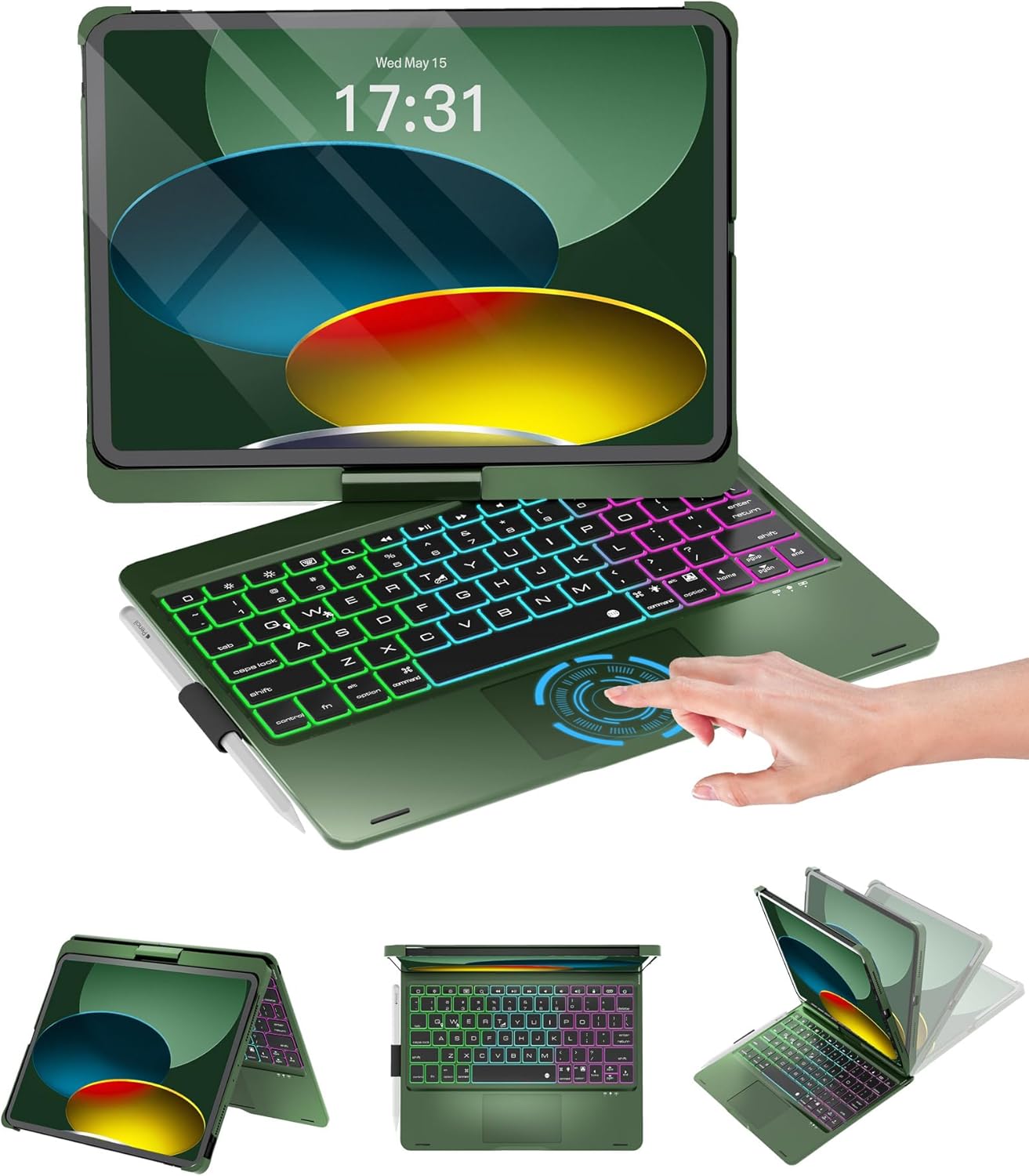 Baisla iPad 10th Generation Case with Keyboard & Trackpad