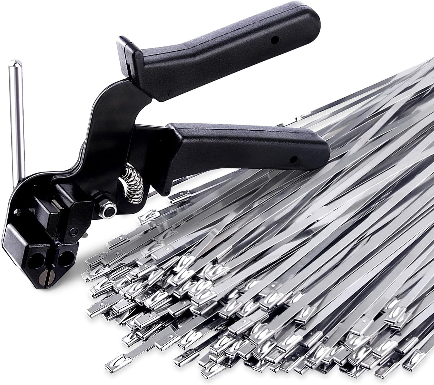 Stainless Steel Cable Tie Gun with 150 Heavy Duty Ties