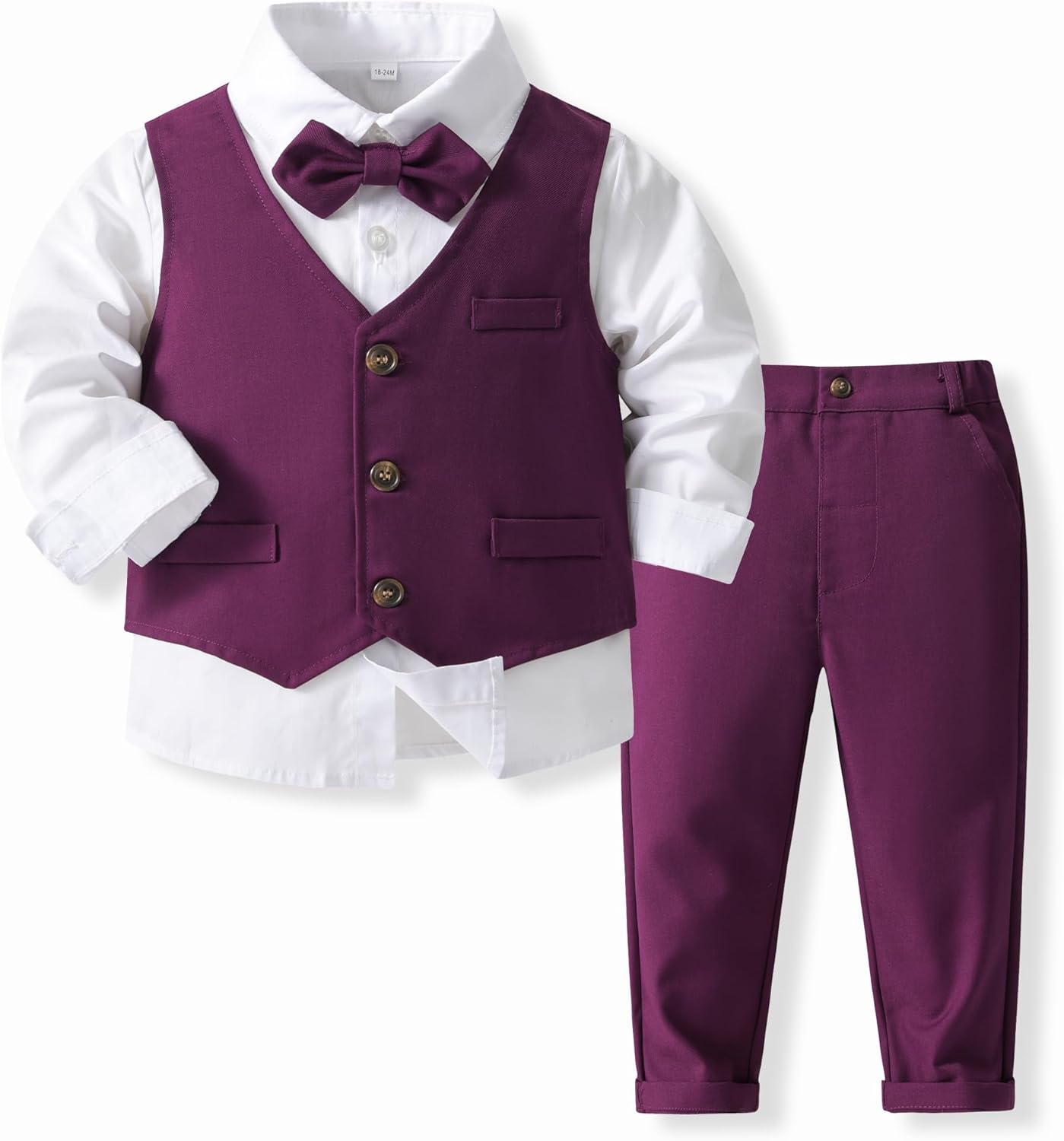 Stylish Baby Boys Gentleman Bowtie Formal Outfit for Events