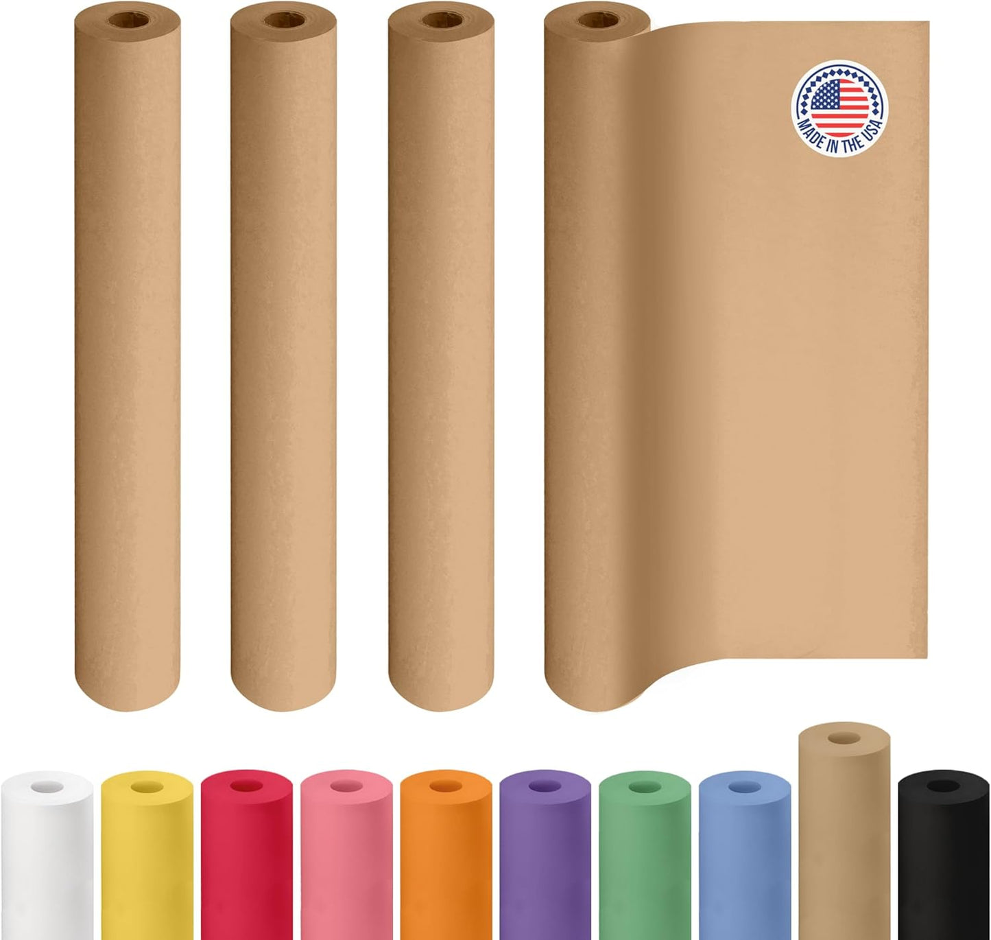 Brown Kraft Paper Roll 36in x 180ft - Eco-Friendly Craft Material
