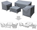 Patio Furniture Covers 4-Piece Set Grey - Waterproof Conversation Set