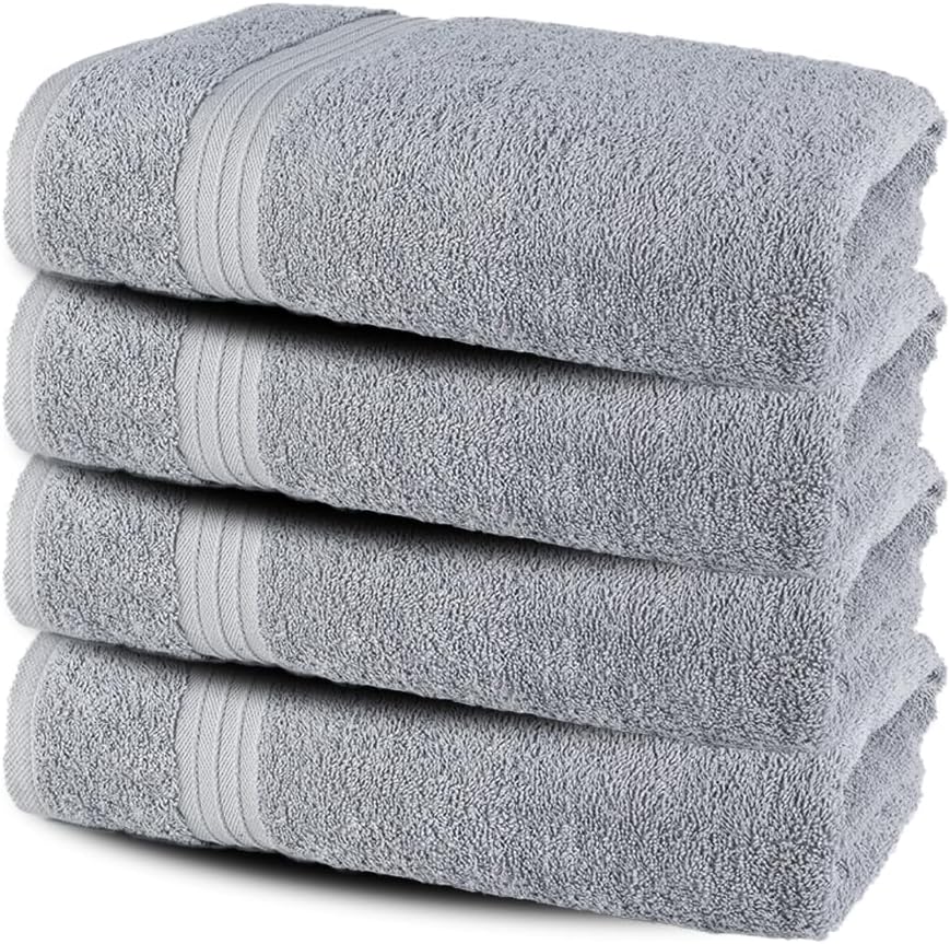 30x60 Inch Cotton Bath Towels - Soft, Absorbent & Lightweight