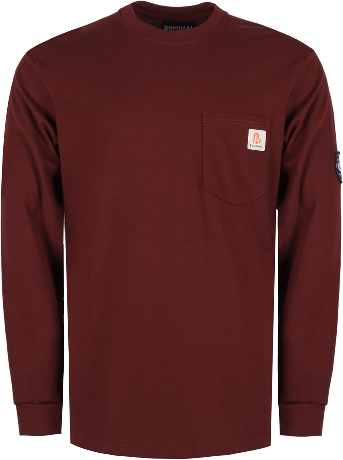 BOCOMAL FR Shirts Lightweight Classic Crew Long Sleeve Safety Wear