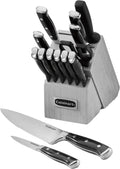 15-Piece Knife Set with Block Black/Gray - Forged Triple Rivet