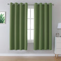 Dualife Grommet Curtains Sage Green 72 in Length 2 Panels Set - Room