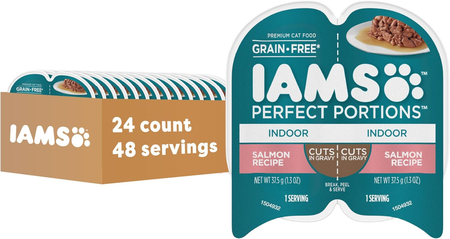 IAMS Perfect Portions Indoor Adult Wet Cat Food in Salmon Recipe