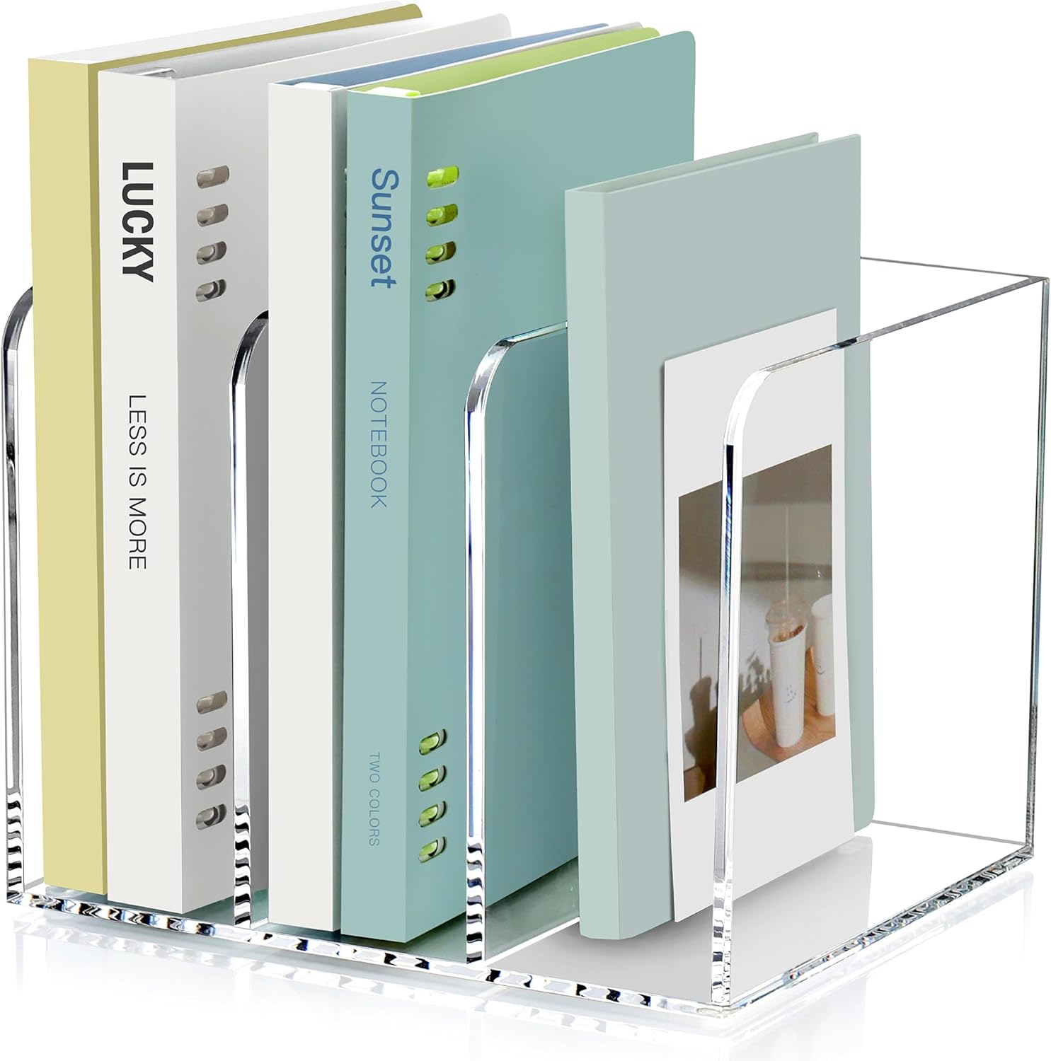 Acrylic Magazine Holder Desk Organizer for Workspace Storage