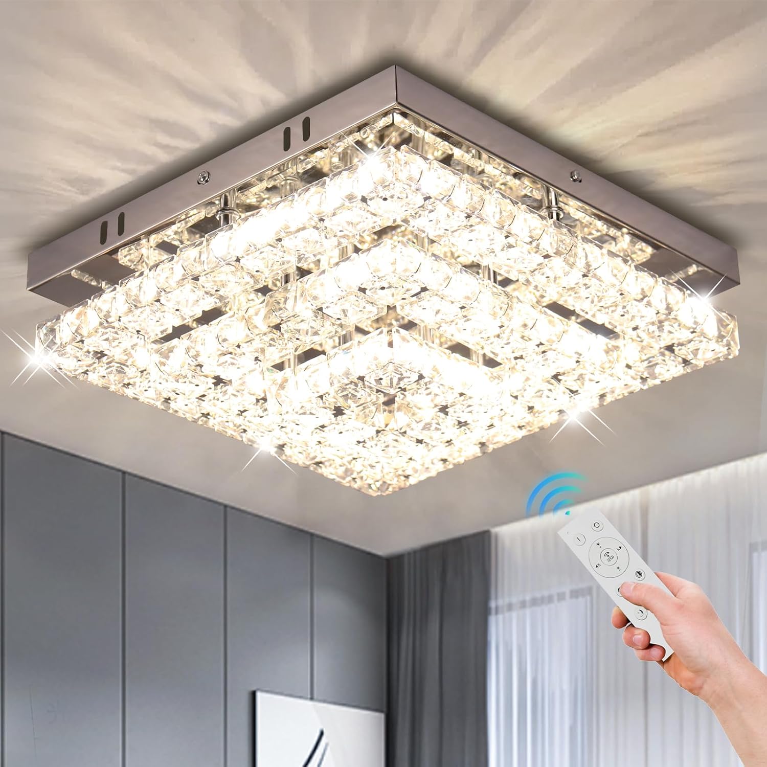 Crystal Chandeliers LED Ceiling Light for Modern Spaces