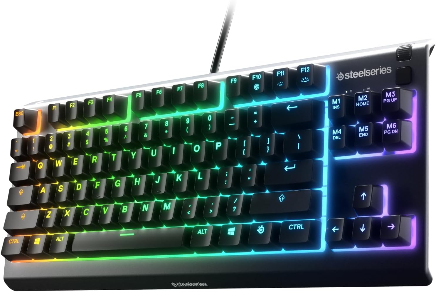 SteelSeries Apex 3 TKL RGB Keyboard - Whisper Quiet, Water Resistant