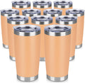 20 oz Stainless Steel Tumblers for Hot & Cold Drinks - 12 Pack