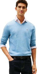 Tommy Hilfiger Mens Essential Long Sleeve Cotton V-Neck Pullover