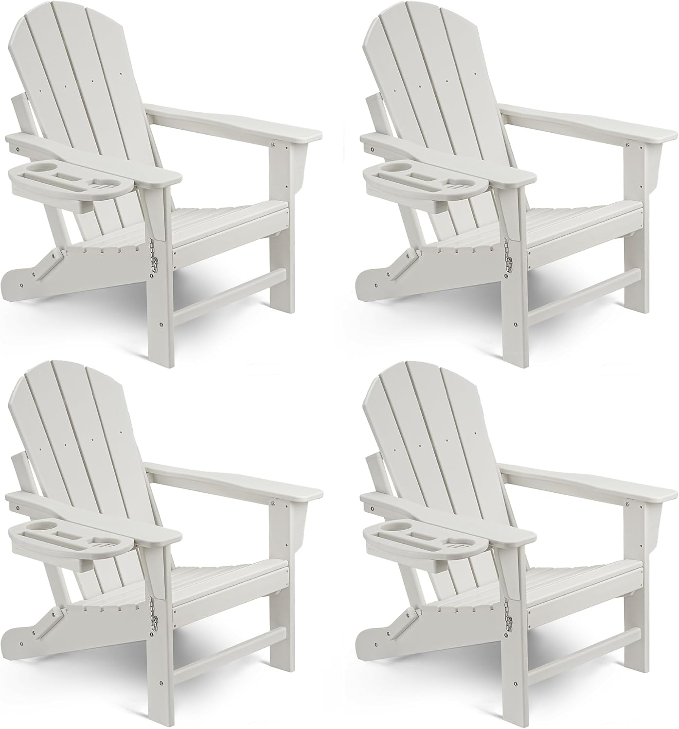 Adirondack Chair Set of 4 - Durable Folding Chairs for All Seasons