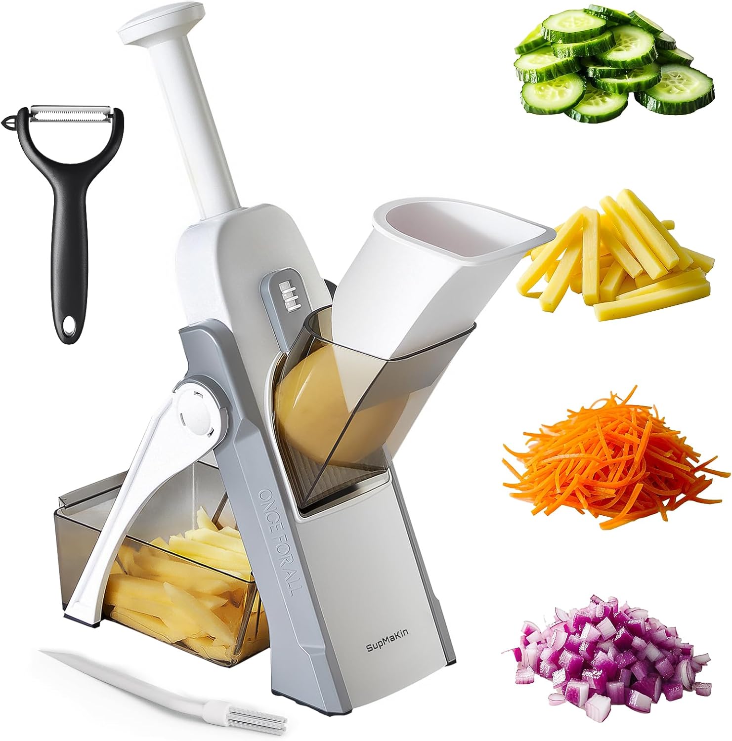 SupMaKin Safe Mandoline Slicer for Quick and Easy Veggie Prep