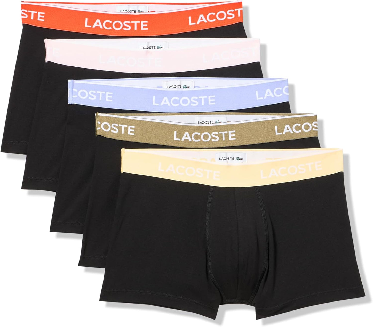 Lacoste Cotton Stretch Essentials Trunks 5-Pack for Comfort