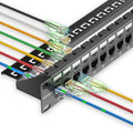 Patch Panel 24 Port Cat6 Keystone Coupler Panel - No Punch Down