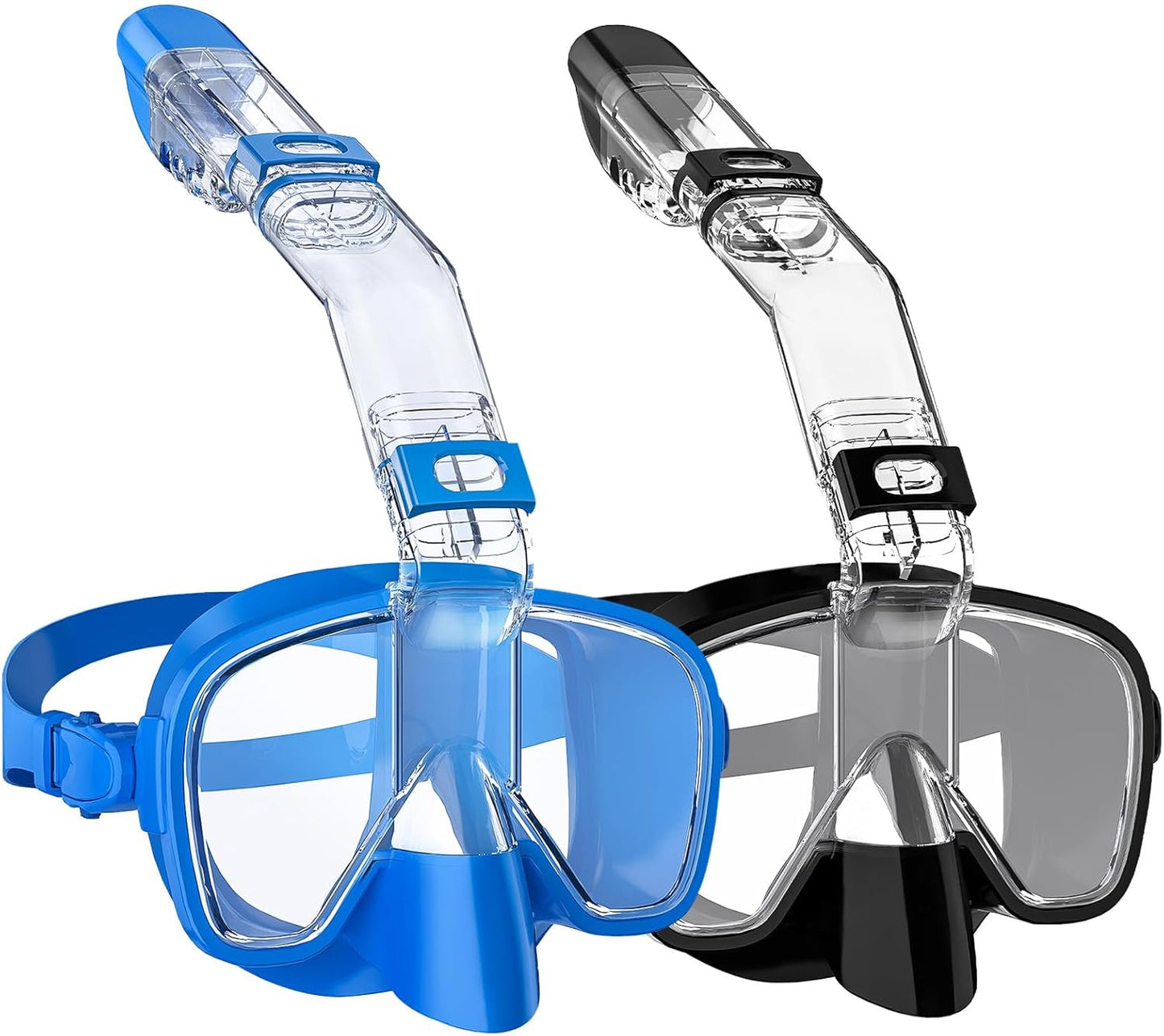 W WSTOO 180 View Snorkel Mask - Nose Breathing, Anti-Fog, Camera Mount