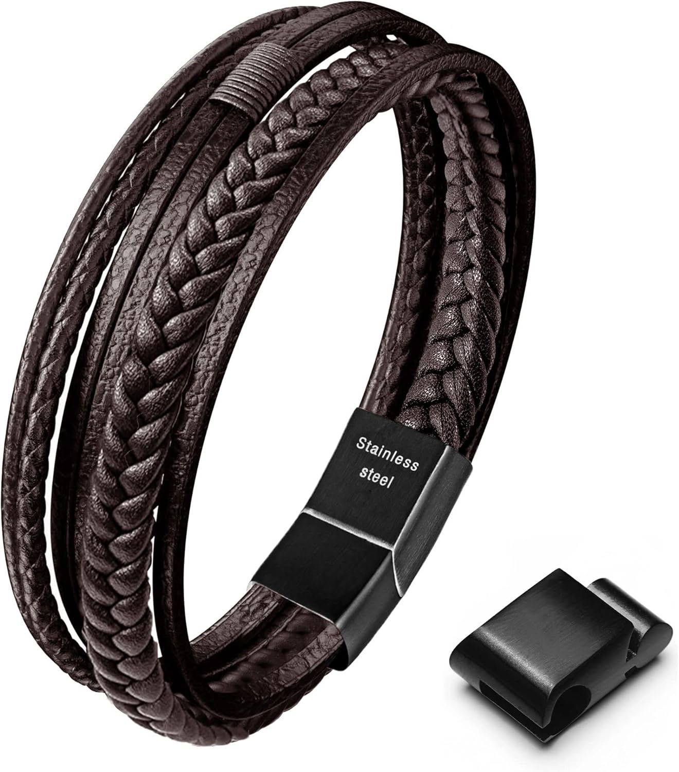 Speroto Multi-Layer Leather Bracelet - Adjustable Style