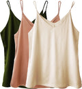 Wantschun Womens Silk Satin Camisole V-Neck Top - Smooth, Flattering